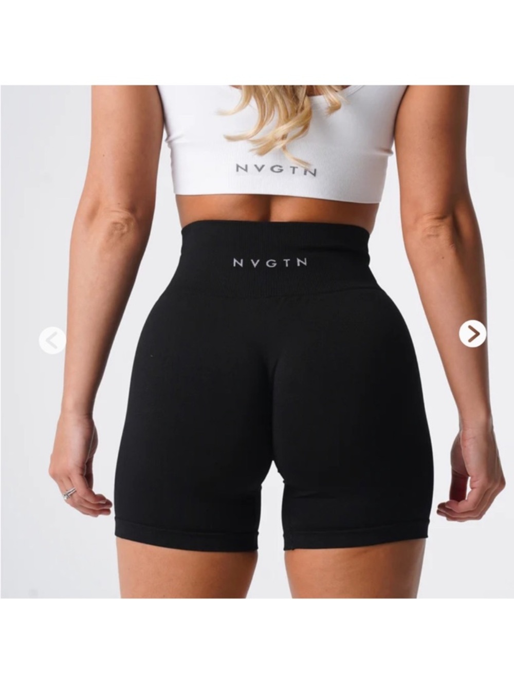 NVGTN Black High-Rise Bike Shorts